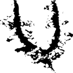 Inkblot U Clip Art