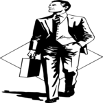 Businessman Walking 1 Clip Art