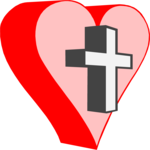 Heart & Cross Clip Art