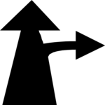 Right Turn Split 2 Clip Art