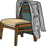 Jacket on Chair Clip Art