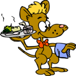 Waiter - Dog 1 Clip Art