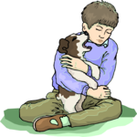 Boy & Dog 3 Clip Art