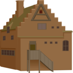 Red Brick House Clip Art