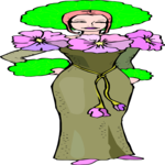 Flower Woman 08 Clip Art