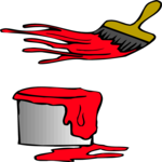 Paintbrush & Can 05 Clip Art