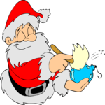 Santa Cleaning Ornament