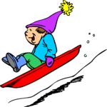 Sledding 07 Clip Art