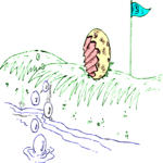 Golf Ball - Bitten