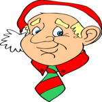 Man in Santa Hat Clip Art