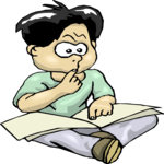 Boy Reading 13 Clip Art