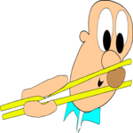 Chopstick User 3 Clip Art