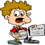 Newspaper Boy 1 Clip Art