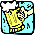 Beer Mug in Hand Clip Art