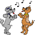 Dogs Dancing 1 Clip Art