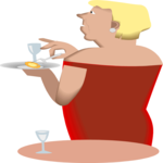 Woman at Party 1 Clip Art