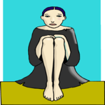 Woman Sitting 06 Clip Art