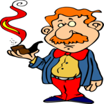 Man Smoking Pipe Clip Art