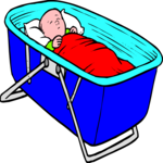 Baby in Basinet 2 Clip Art