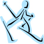 Skiing - Downhill Clip Art