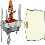 Plane & Banner 2 Clip Art