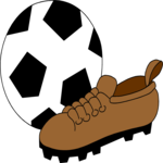 Ball & Cleat Clip Art