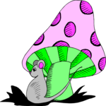 Mushroom & Mouse Clip Art