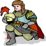 Knight Kneeling 2 Clip Art