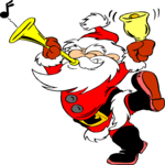 Santa Playing Horn
