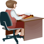 Typing 4 Clip Art