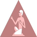 Pyramid & Man Clip Art