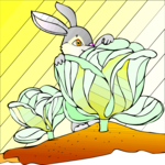 Rabbit & Cabbage Clip Art