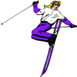 Skiing - Jumper 05 Clip Art