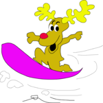 Reindeer Snowboarding 3
