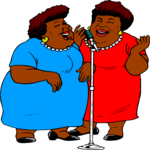 Singers - Duet 2 Clip Art