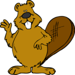 Beaver Waving Clip Art