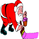 Santa Painting Clip Art