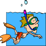 Snorkeler 8 Clip Art