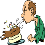 Blowing Out Candles 05 Clip Art