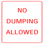 No Dumping Allowed Clip Art