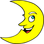 Moon - Smiling Clip Art