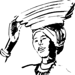 Woman Carrying Bowl