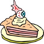 Pie a la Eyeball Clip Art