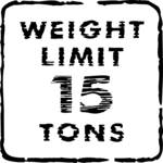 Weight Limit - 15 Tons Clip Art