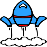 Rocket - Cartoon 04 Clip Art