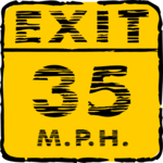 Exit - 35 MPH 1 Clip Art