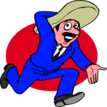 Sombrero Man Man Running