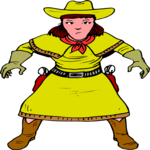 Cowgirl 13 Clip Art