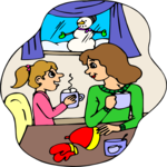 Mother & Daughter 5 Clip Art