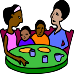 Family Dining 4 Clip Art